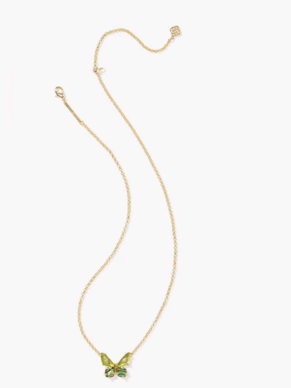 Kendra Scott Bianca Butterfly Gold Short Pendant Necklace - Picture 2 of 4